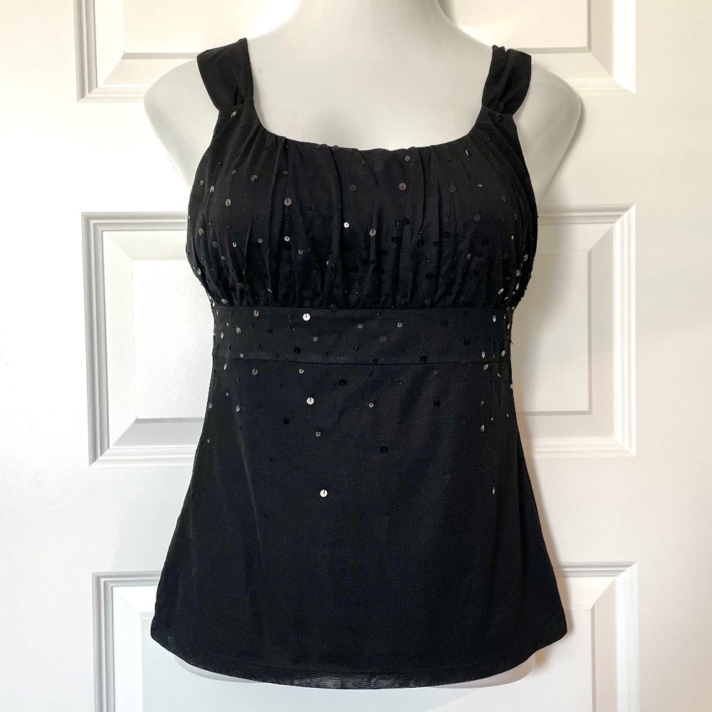 Ann Taylor Black Top with Sequins